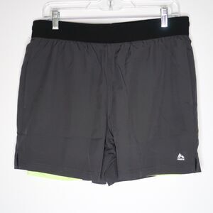 RBX Mens Athletic Shorts Size Medium Gray Performance Active Gym Running Workout